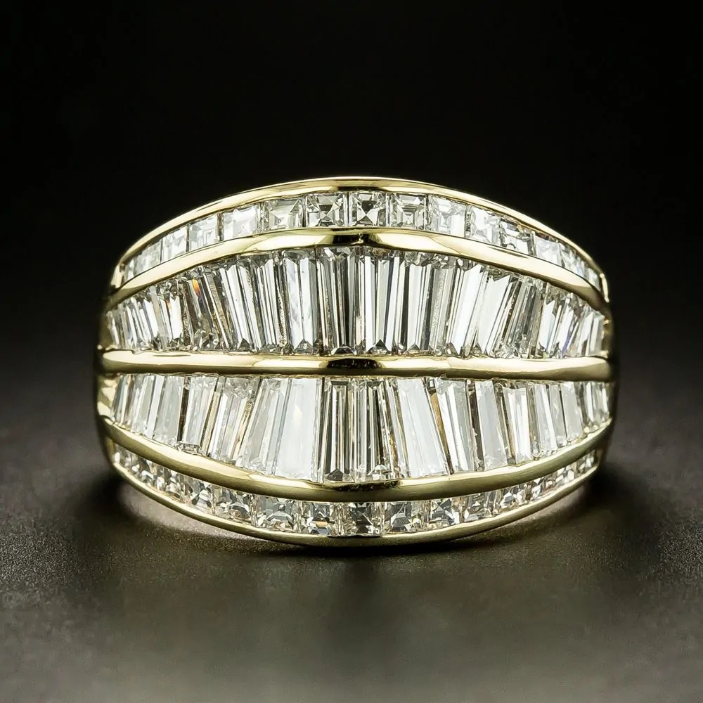Classic Baguette Synthetic Cubic Zirconia Engagement Ring
